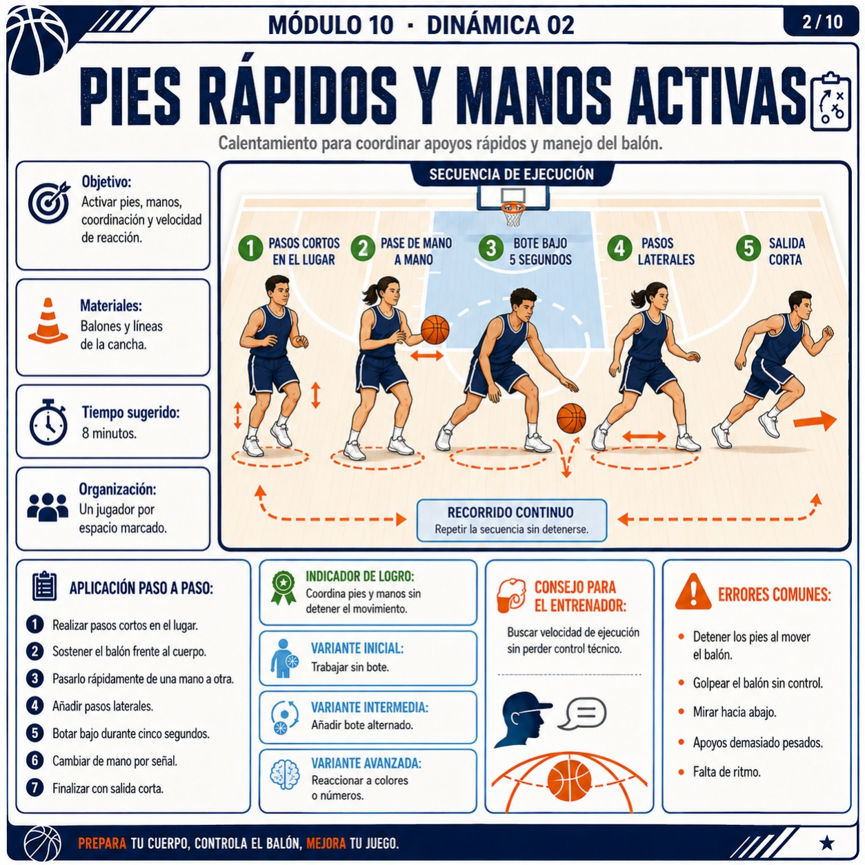 Pies rápidos y manos activas