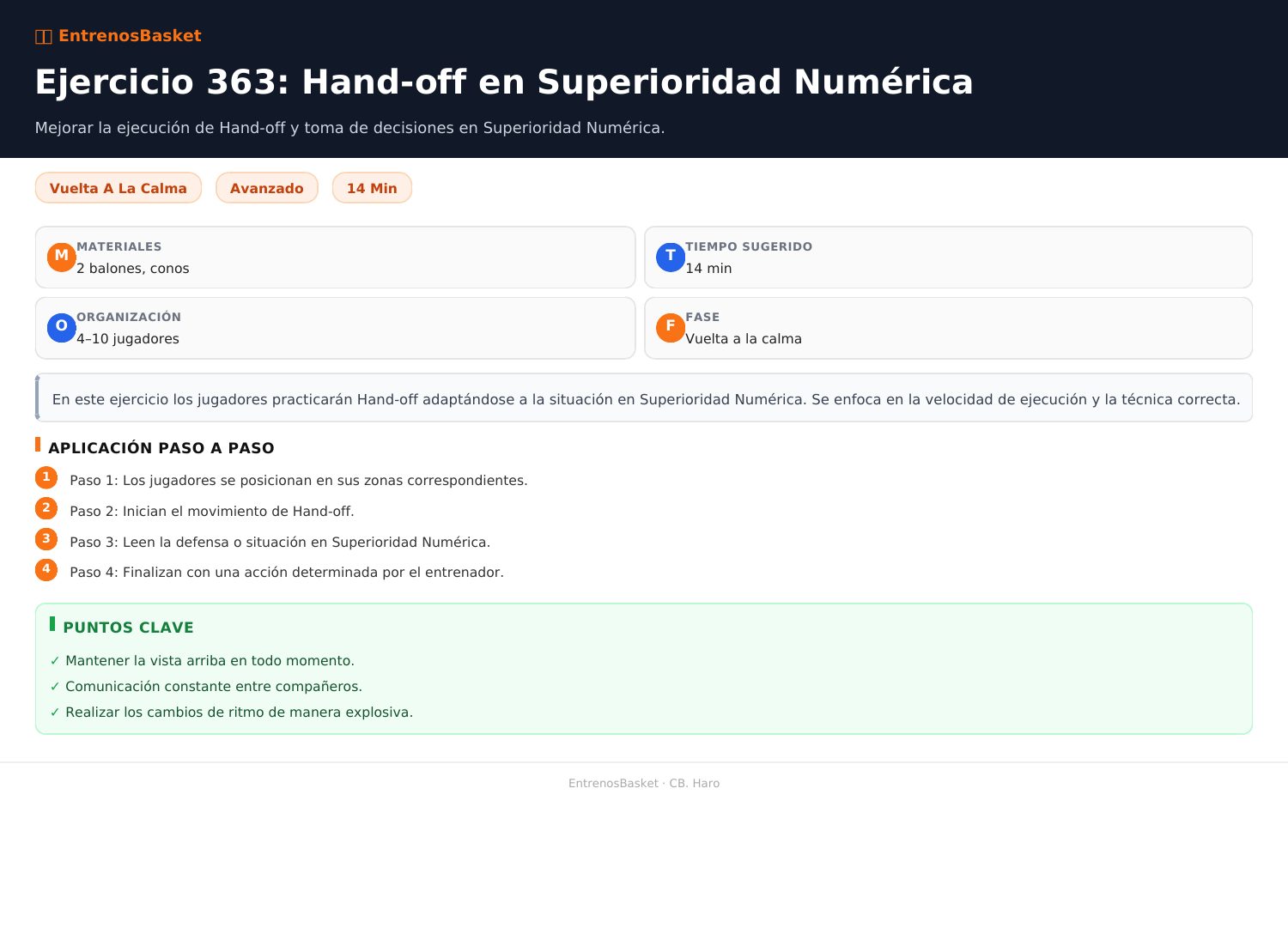 Ejercicio 363: Hand-off en Superioridad Numérica