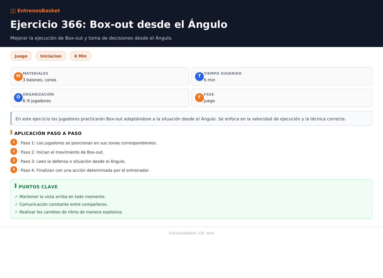 Ejercicio 366: Box-out desde el Ángulo