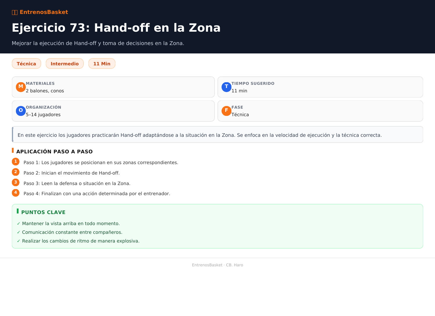 Ejercicio 73: Hand-off en la Zona