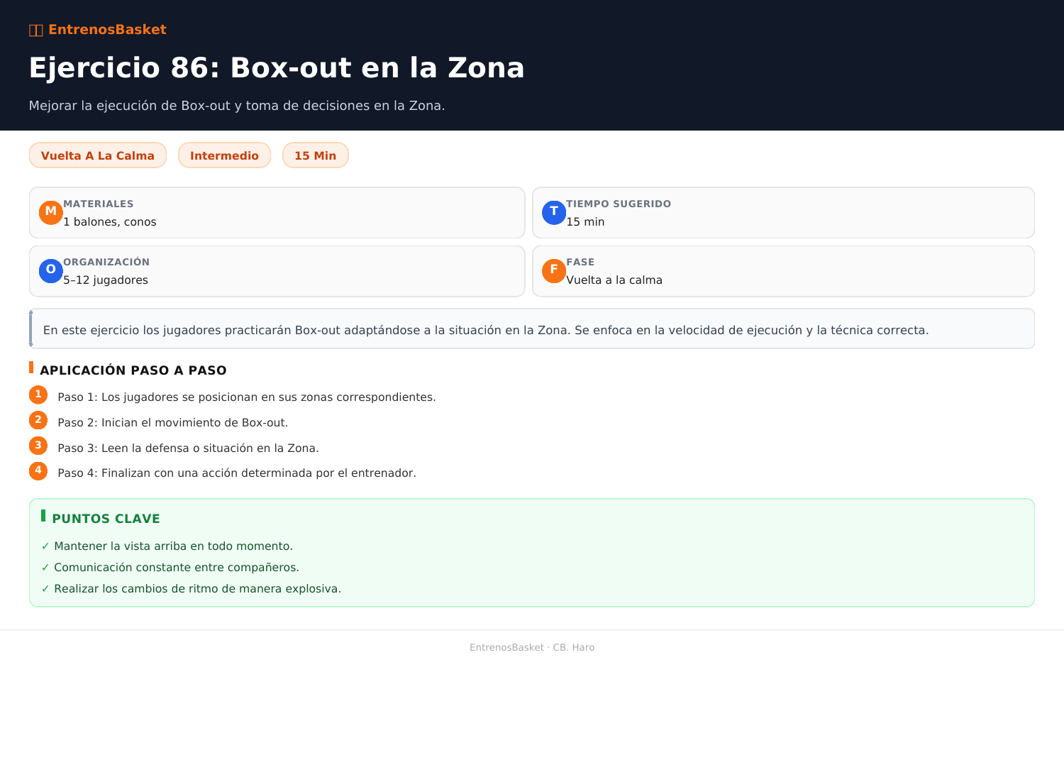 Ejercicio 86: Box-out en la Zona
