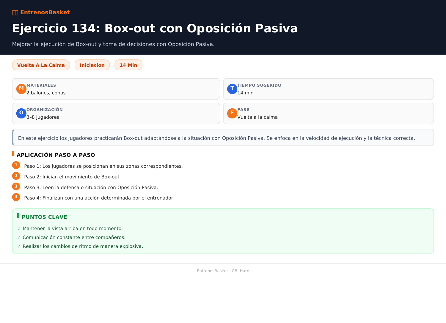 Ejercicio 134: Box-out con Oposición Pasiva