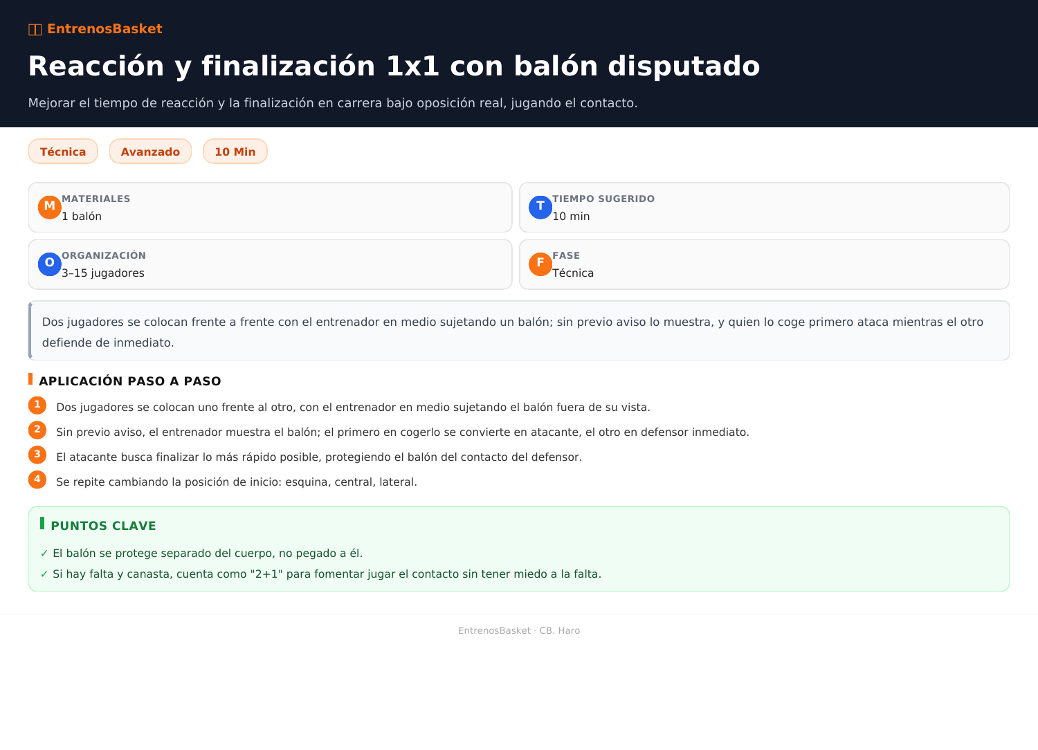 Reacción y finalización 1x1 con balón disputado