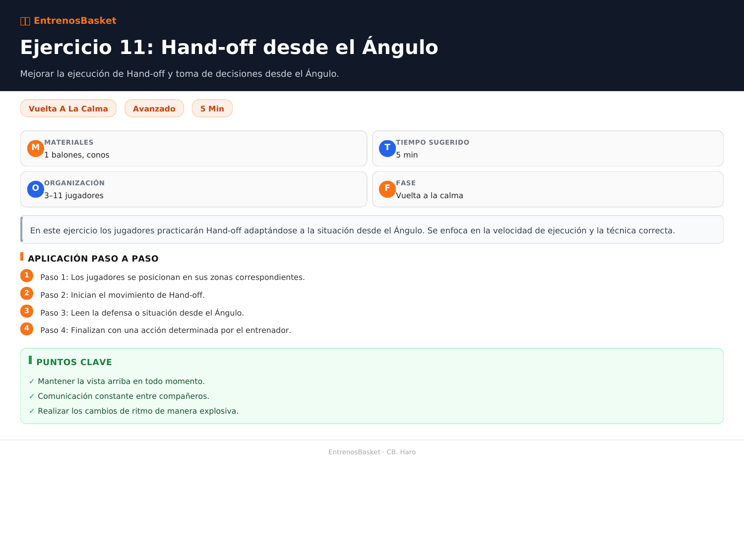 Ejercicio 11: Hand-off desde el Ángulo