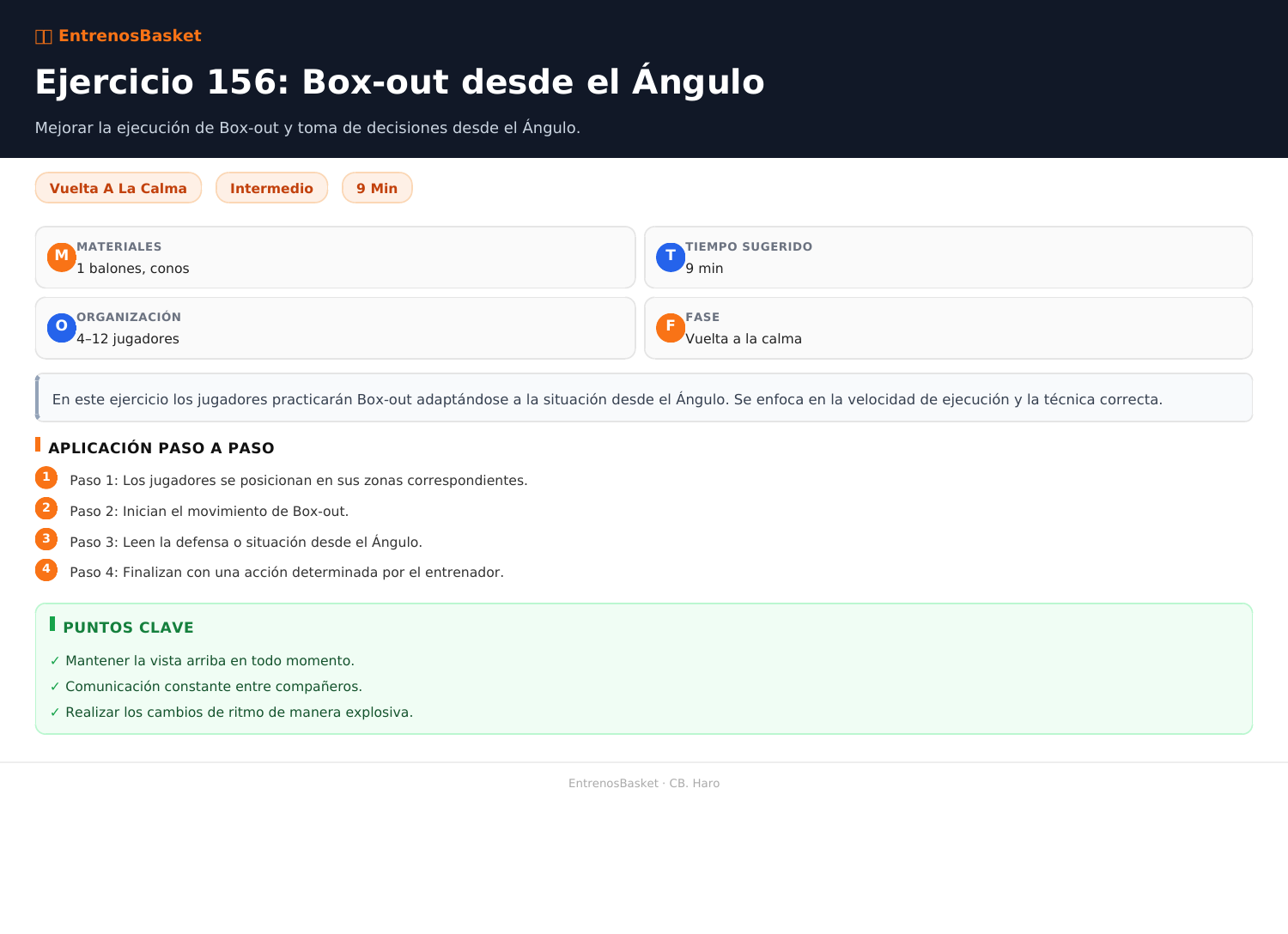 Ejercicio 156: Box-out desde el Ángulo
