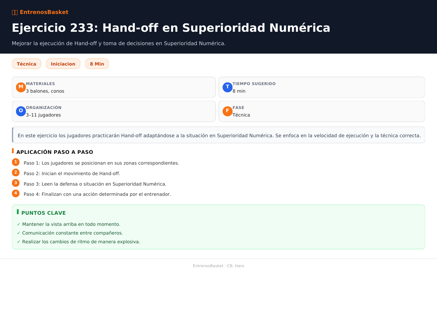 Ejercicio 233: Hand-off en Superioridad Numérica