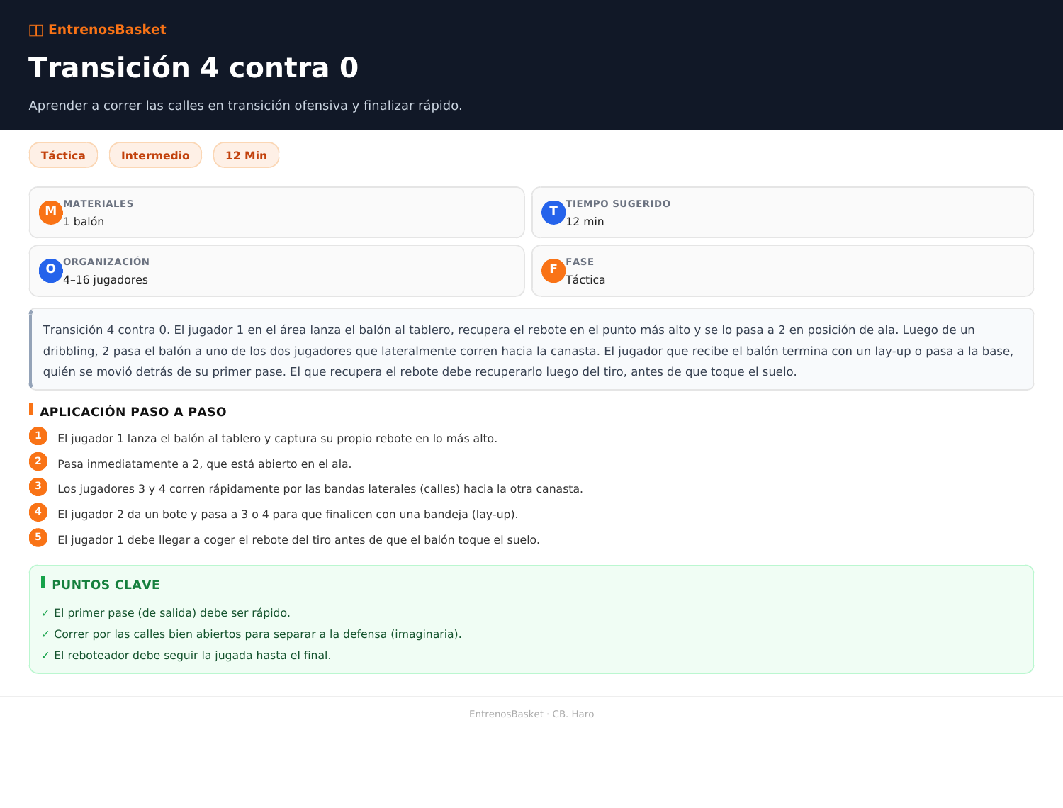 Transición 4 contra 0