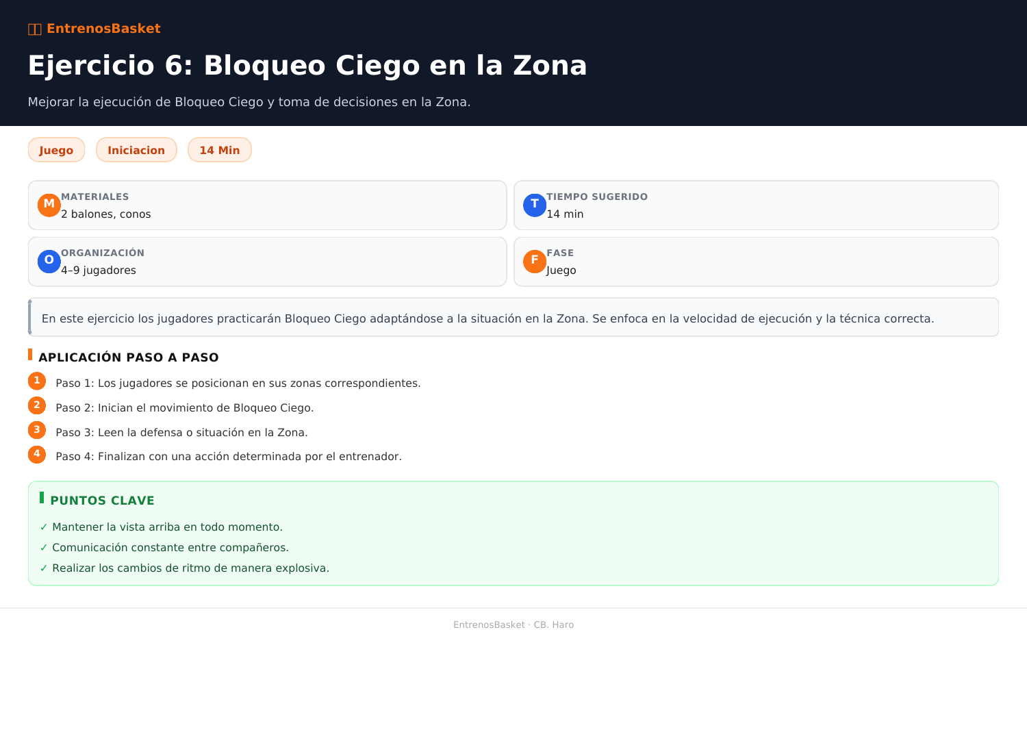 Ejercicio 6: Bloqueo Ciego en la Zona