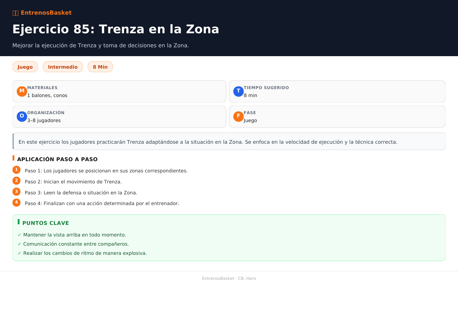 Ejercicio 85: Trenza en la Zona