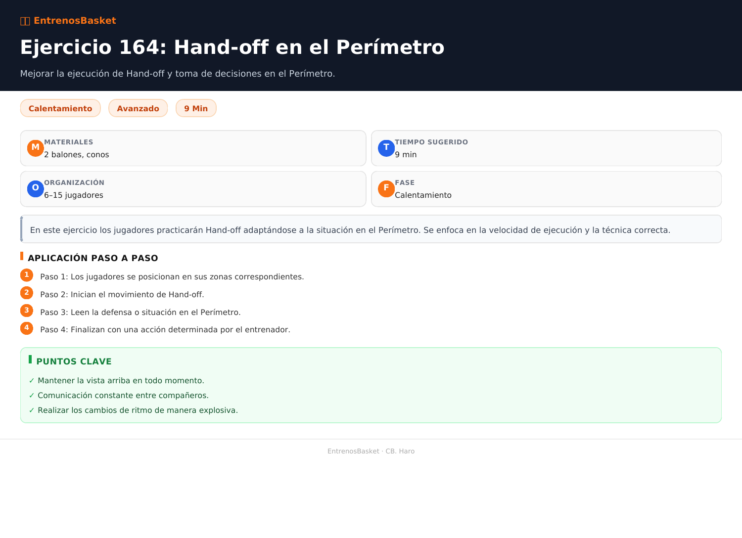 Ejercicio 164: Hand-off en el Perímetro