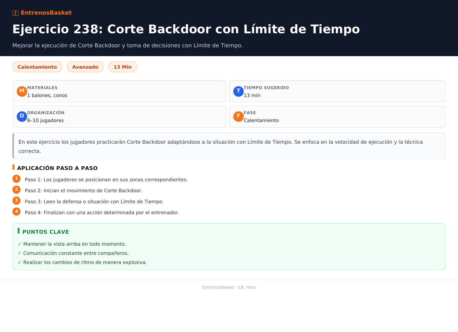 Ejercicio 238: Corte Backdoor con Límite de Tiempo